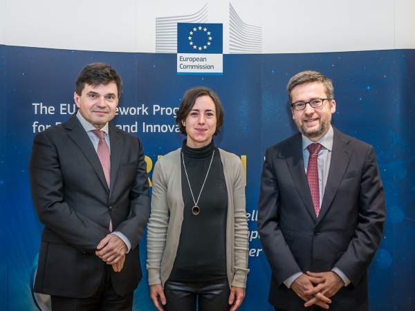 From left to right: Peter Plavčan, Minister of Education, Research and Sport of the Slovak Republic; Professor Andreja Kutnar, project manager InnoRenew CoE of the University of Primorska and Chair of FTP NSG Slovenia; and Carlos Moedas, the European Commissioner for Research, Science and Innovation. © University of Primorska From left to right: Peter Plavčan, Minister of Education, Research and Sport of the Slovak Republic; Professor Andreja Kutnar, project manager InnoRenew CoE of the University of Primorska and Chair of FTP NSG Slovenia; and Carlos Moedas, the European Commissioner for Research, Science and Innovation. © University of Primorska